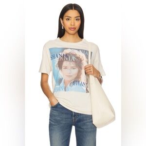 Daydreamer Shania Twain Woman in Me Boyfriend Tee in Dirty White